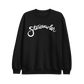 Black Independent Trading Company crewneck sweatshirt with the word Starcrawler printed in white cursive script on the chest.